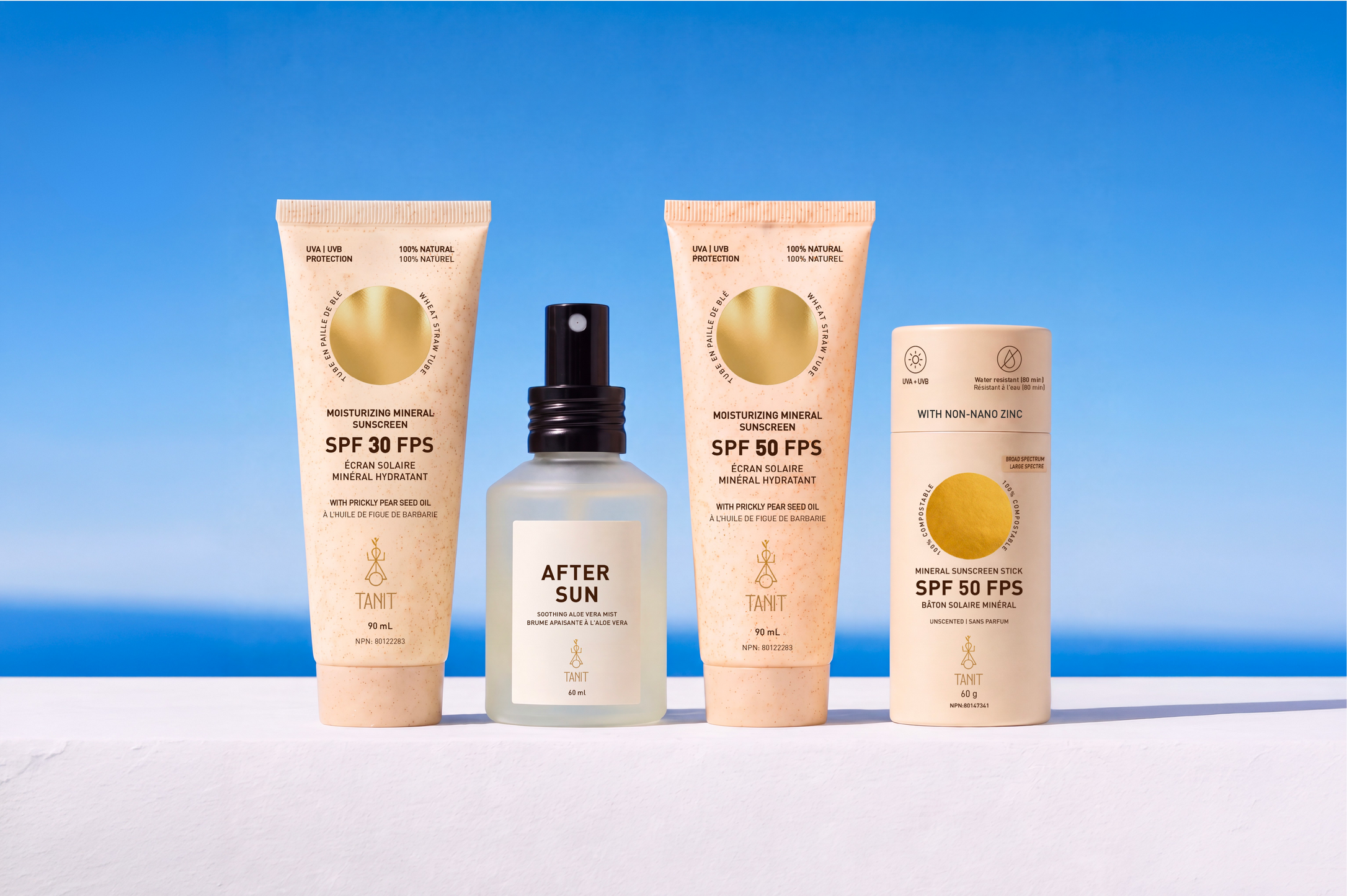 TANIT mineral sunscreen and after sun collection
