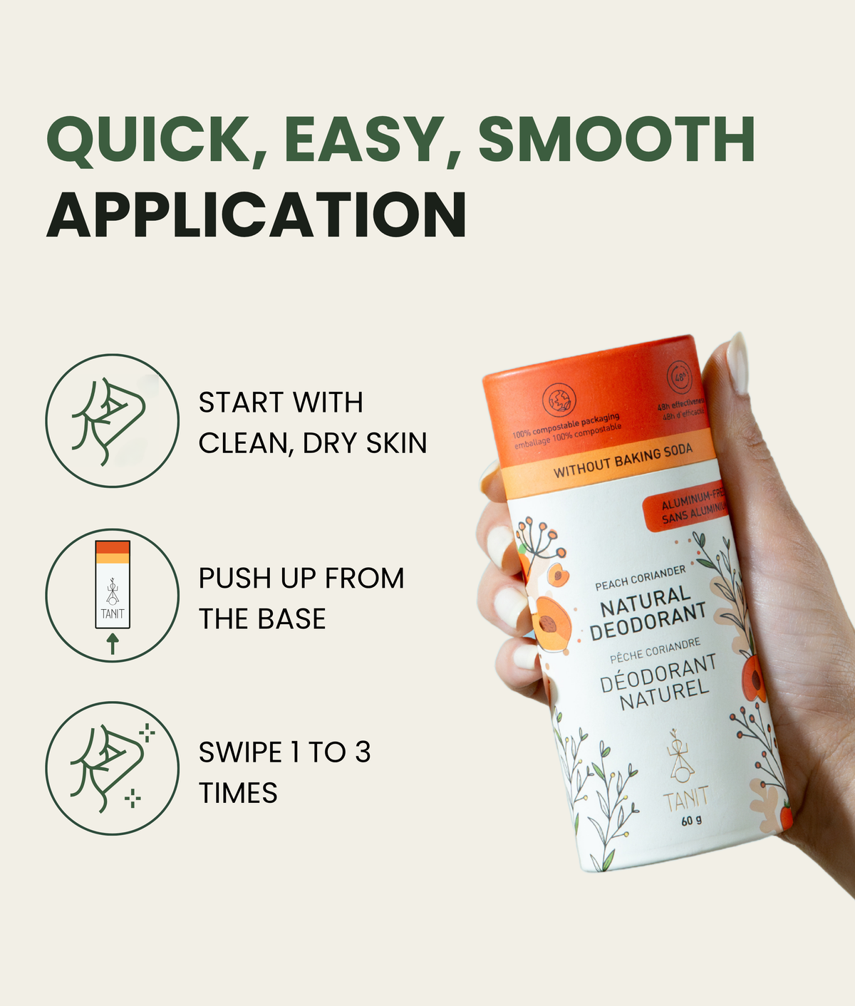 Natural Solid Deodorant Yuzu Verbena