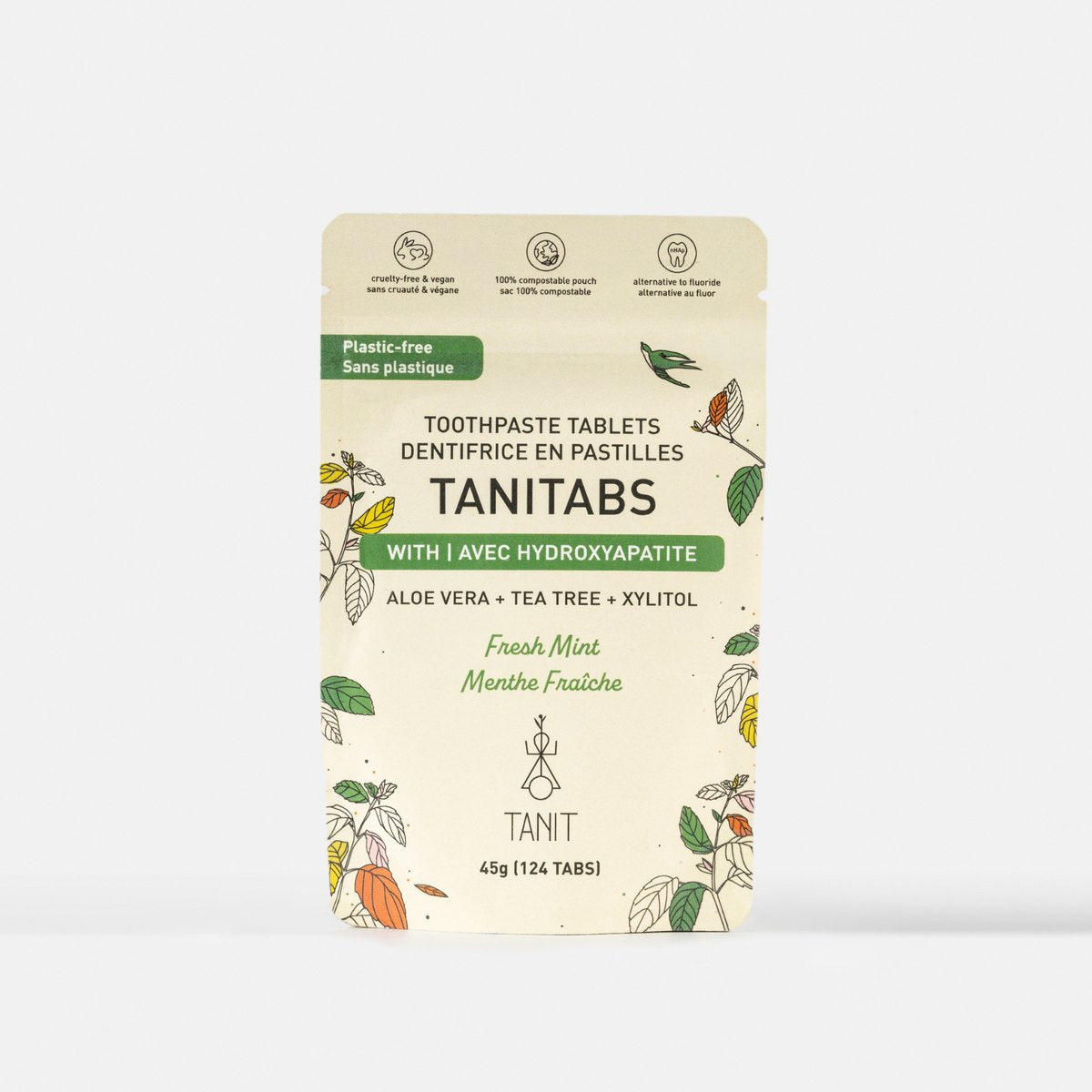 TANITABS Fresh Mint toothpaste tablets refill pouch